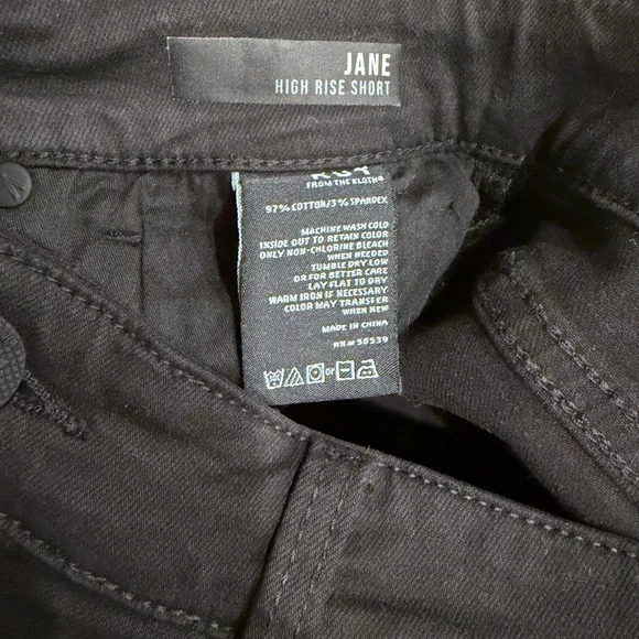 Kut from the Kloth Black Distressed Denim High Waist Shorts - Picture 4 of 4